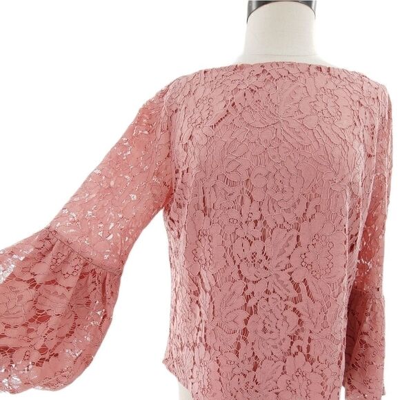 Laundry lace top with bell sleeves size small - Picture 1 of 15